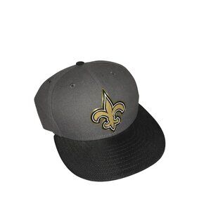 New Orleans Saints NFL New Era  59Fifty Fitted Metallic Logo Cap Size 7 5/8